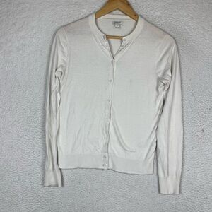 J crew white cardigan
